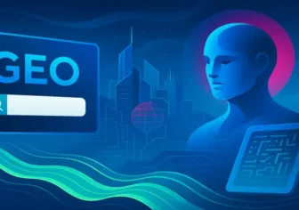 2026 GEO 전략과 글로벌 검색 전략 진화를 시각화한 글로벌 마케팅 로드맵 이미지