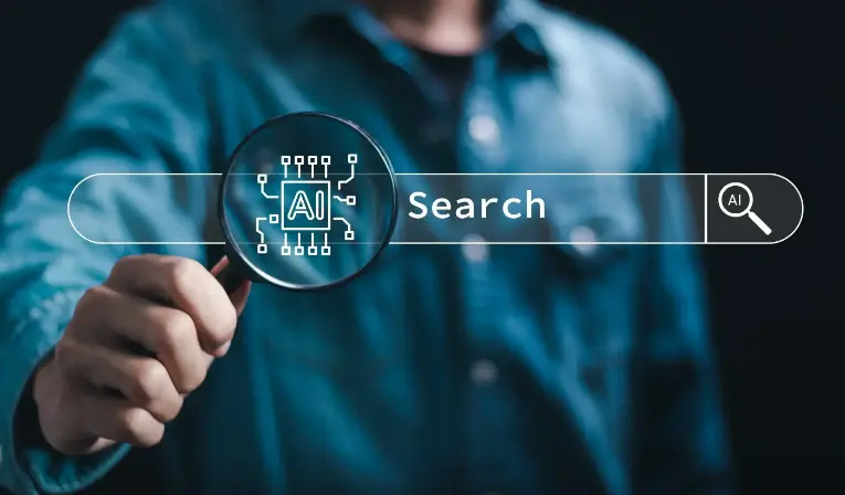 AI와 SEO의 차이와 미래 전략을 설명하는 그래픽, 인공지능 검색 엔진 최적화 시각 자료